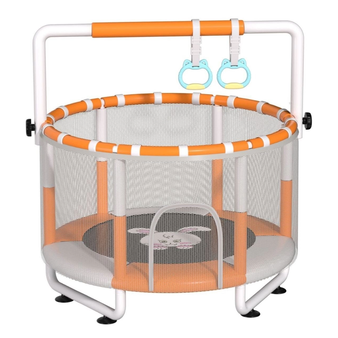 Premium kids trampoline with safety enclosure net set up in a Nairobi backyard